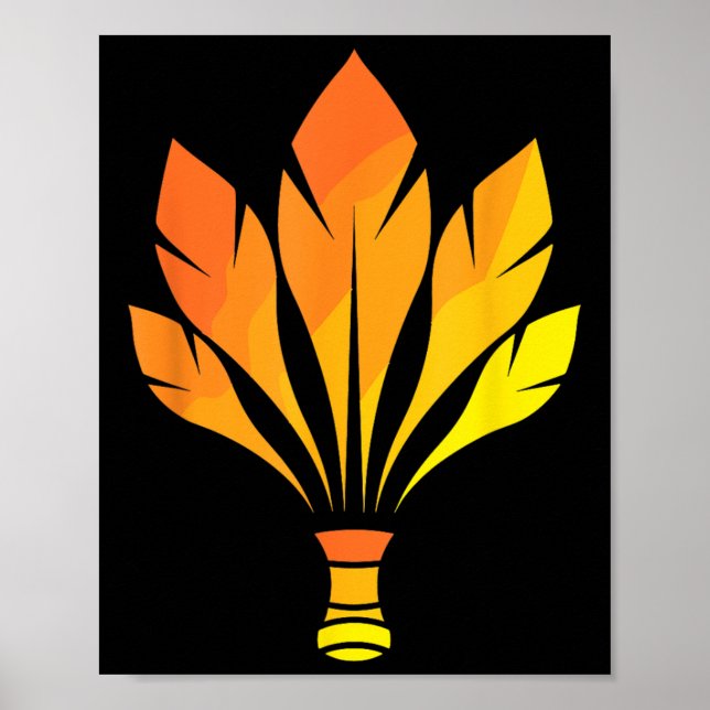 Badminton Shuttle Player Featherball  Poster (Front)