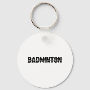 Badminton Shuttle Player - Team Racquet Ekg Heartb Key Ring