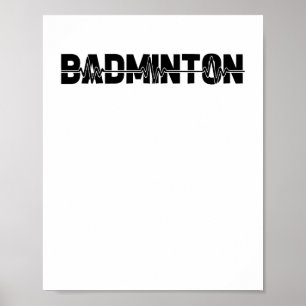 Badminton Shuttle Player - Team Racquet Ekg Heartb Poster