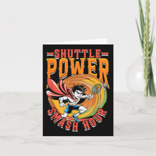 Badminton Shuttle Power Smash Hour Card