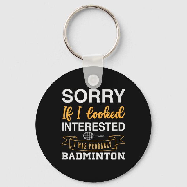 Badminton Shuttle Racket Badminton Player 0  Key Ring (Front)