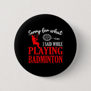 Badminton Shuttle Racket Badminton Player 1  6 Cm Round Badge