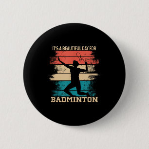 Badminton Shuttle Racket Badminton Player  6 Cm Round Badge