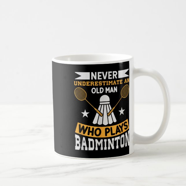 Badminton Shuttle Racket Badminton Player  Coffee Mug (Right)