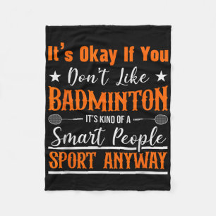 Badminton Shuttle Racket Badminton Player  Fleece Blanket