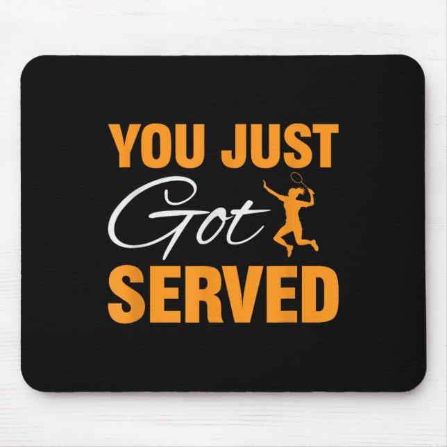 Badminton Shuttle Racket Badminton Player  Mouse Pad (Front)