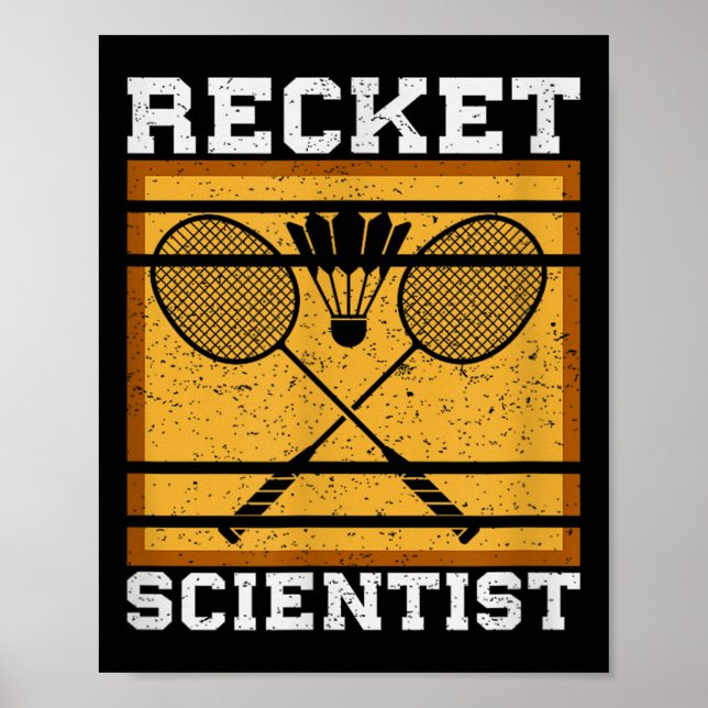 Badminton Shuttle Racket Badminton Player  Poster (Front)