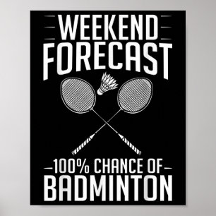 Badminton Shuttle Racket Birdie Player  Poster