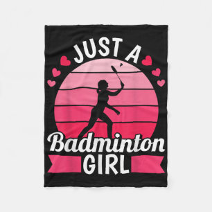 Badminton Shuttle Racket - Racquet Just A Badminto Fleece Blanket