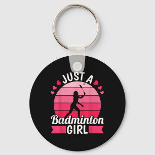 Badminton Shuttle Racket - Racquet Just A Badminto Key Ring