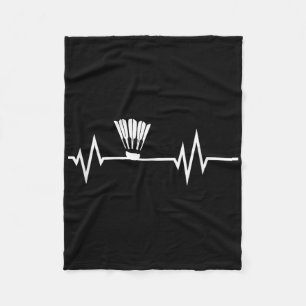 Badminton Shuttle Racket Sports Athlete Competitor Fleece Blanket