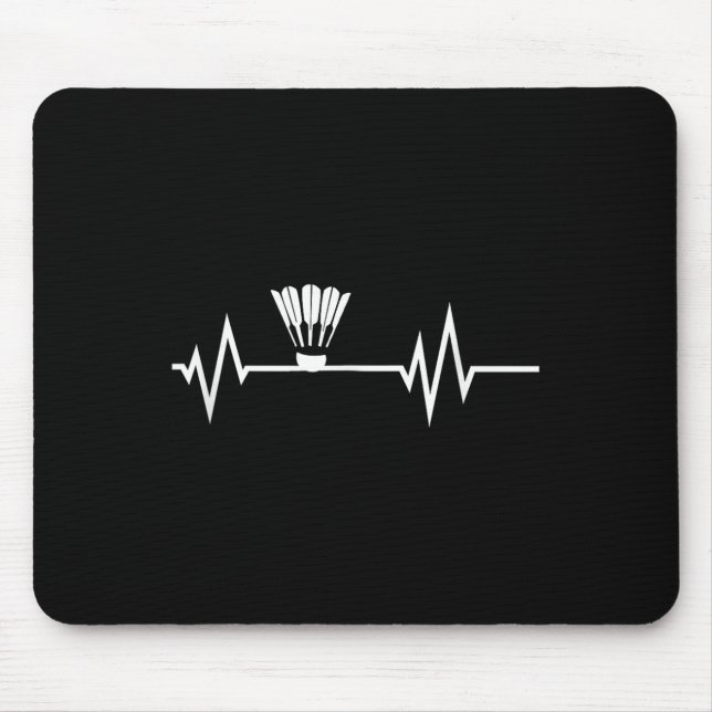 Badminton Shuttle Racket Sports Athlete Competitor Mouse Pad (Front)
