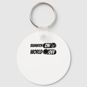 Badminton Shuttle Racket - Team Badminton On World Key Ring