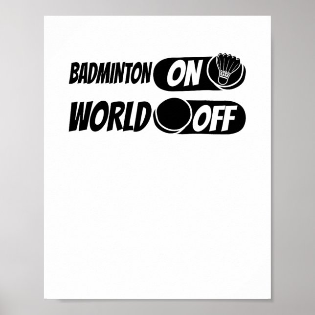 Badminton Shuttle Racket - Team Badminton On World Poster (Front)