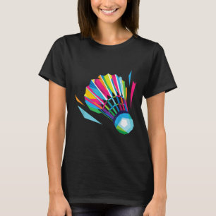 Badminton Shuttle Racquet Sport Badminton Pop Art  T-Shirt