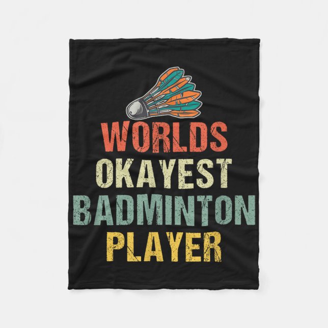 Badminton Shuttle Sayings  Fleece Blanket (Front)