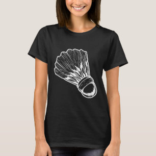 Badminton Shuttle Sketch Badmintonist  T-Shirt