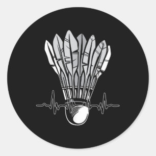 Badminton Shuttle Sports Ball Classic Round Sticker