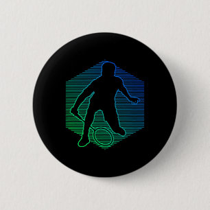 Badminton Shuttle Squash Womens Badminton Player  6 Cm Round Badge