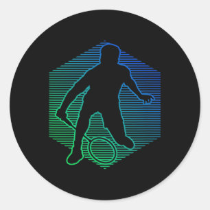 Badminton Shuttle Squash Womens Badminton Player Classic Round Sticker
