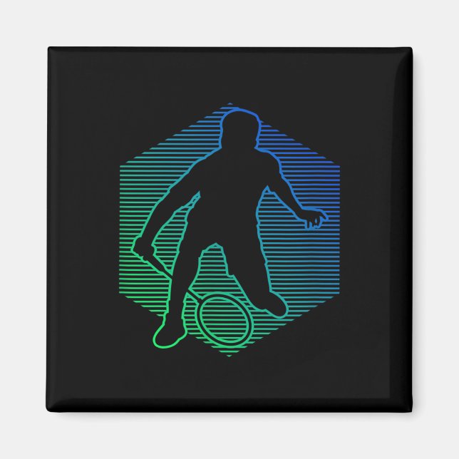 Badminton Shuttle Squash Womens Badminton Player  Magnet (Front)