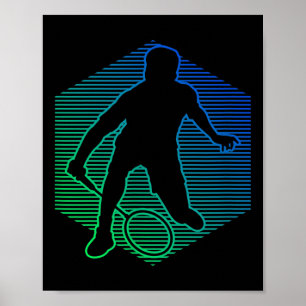 Badminton Shuttle Squash Womens Badminton Player Poster