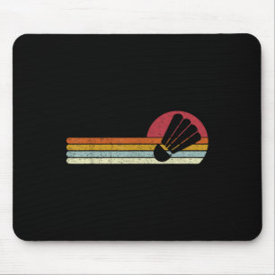 Badminton Shuttle Sunset Distressed Mouse Pad