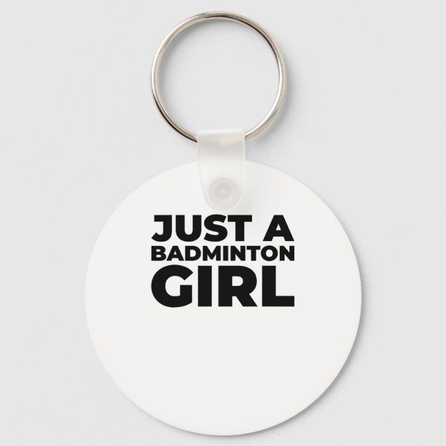 Badminton Shuttle Team Racket - Just A Badminton G Key Ring (Front)