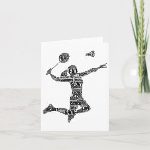 Badminton Shuttle Women Girls Card