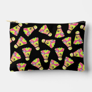 Badminton Shuttlecock Art Colourful pattern gift Accessory Pouch