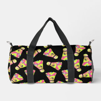 Badminton Shuttlecock Art Colourful pattern gift Duffle Bag