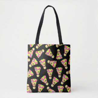 Badminton Shuttlecock Art Colourful pattern gift Tote Bag