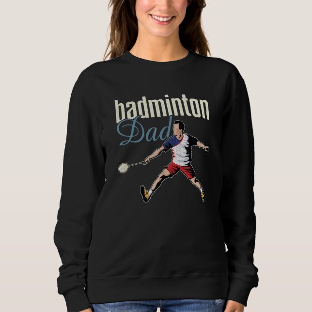 Badminton shuttlecock athlete badminton racket spo sweatshirt (Front)