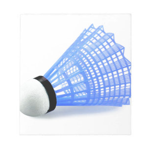 Badminton Shuttlecock Birdie Blue Sports Notepad
