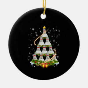 Badminton Shuttlecock Christmas Tree Badminton Lov Ceramic Ornament