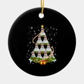Badminton Shuttlecock Christmas Tree Badminton Lov Ceramic Ornament
