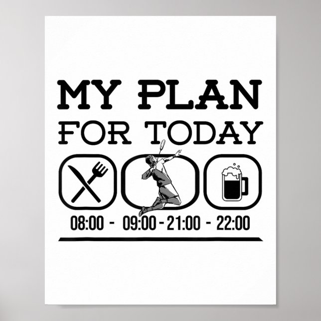 Badminton Shuttles Badminton Racket Garden Game Ba Poster (Front)