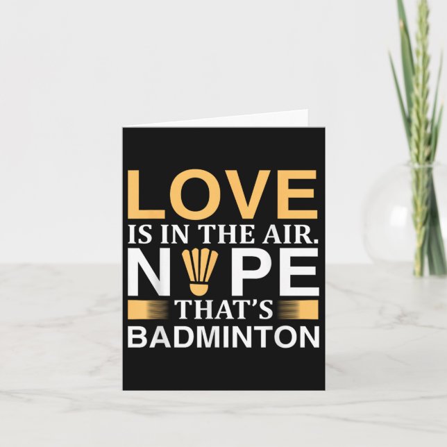 Badminton Shuttles Design For Badminton  Card (Front)