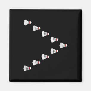Badminton - Shuttles Flying In V Formation Magnet