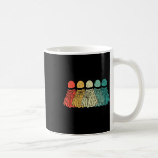 Badminton Shuttles Game Match Racket Ball Retro Vi Coffee Mug