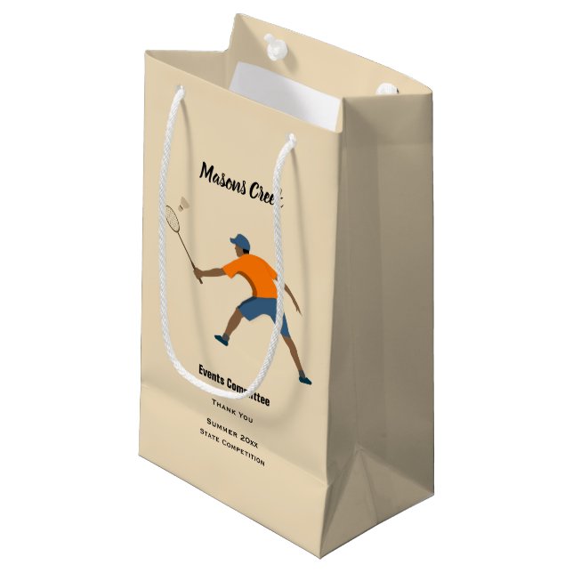 Badminton Small Gift Bag (Front Angled)