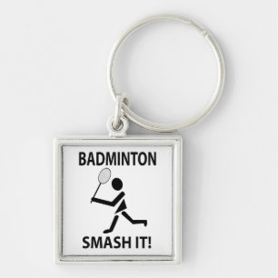 Badminton Smash It Sports Player Coach Badminton Key Ring