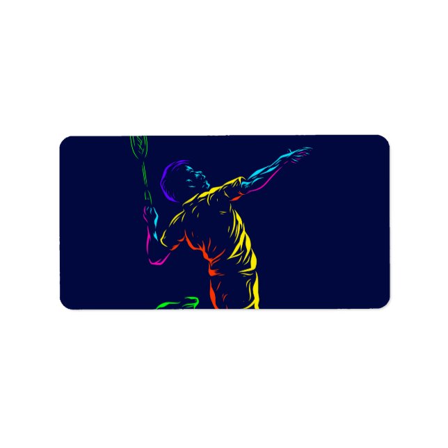 Badminton smash shot label (Front)