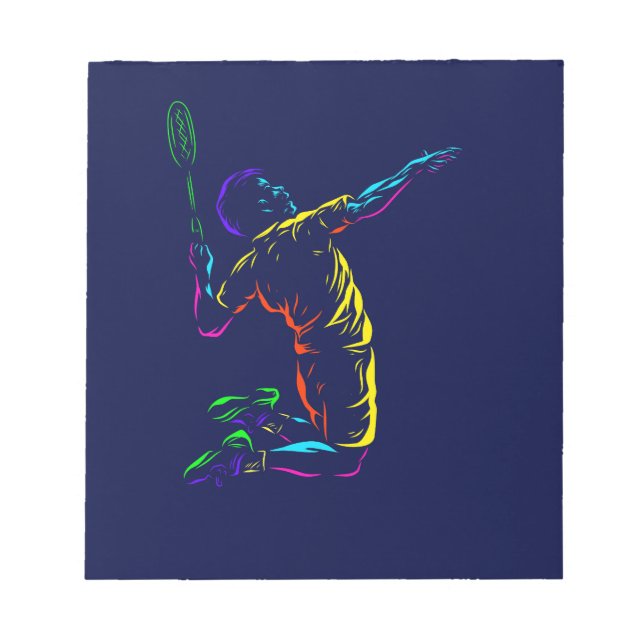 Badminton smash shot notepad (Front)