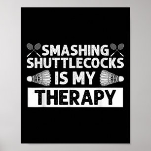 Badminton Smashing Shuttles Racquet Sport  Poster