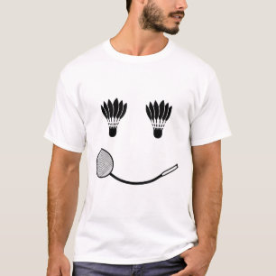 Badminton Smile Love Team Player Coach T-Shirt