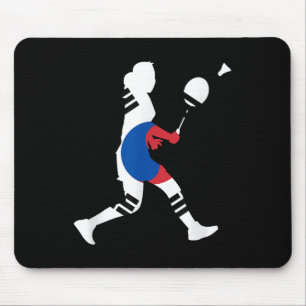 Badminton South Korean Flag Racket Shuttle Women P Mouse Pad