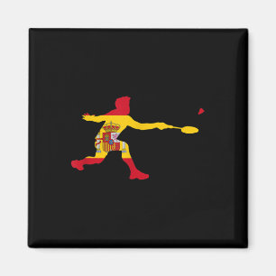 Badminton Spanish Flag Racquet Shuttle Men Player Magnet