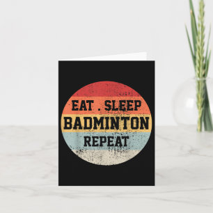 Badminton Sport Player Retro Vintage Funny Gift  Card