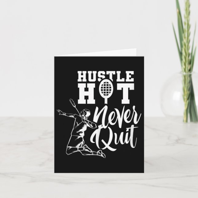 Badminton Sport Player Shuttle Lover  Card (Front)